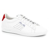 Acheter Nouveau Basket Arthur Ashe BBR Le Coq Sportif Homme Blanc Rouge En Ligne